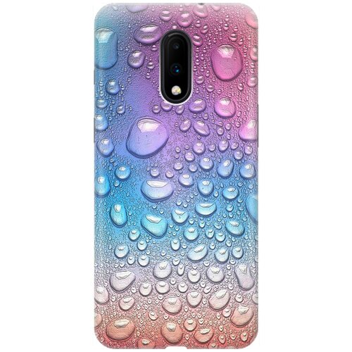 фото Ультратонкий силиконовый чехол-накладка для oneplus 7 с принтом "множество капель" gosso