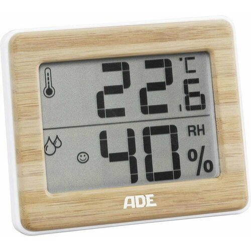 Метеостанция ADE WS1702 white-bamboo, пластик