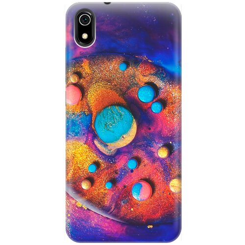 RE: PA Накладка Transparent для Xiaomi Redmi 7A с принтом Красочные капли силиконовый чехол hippie stickers на xiaomi redmi 7a сяоми редми 7а