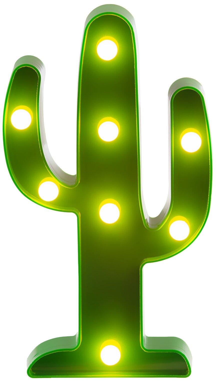 Светильник LED настольный декоративный Ritter Cactus 2хАА, теплый свет . - фотография № 3