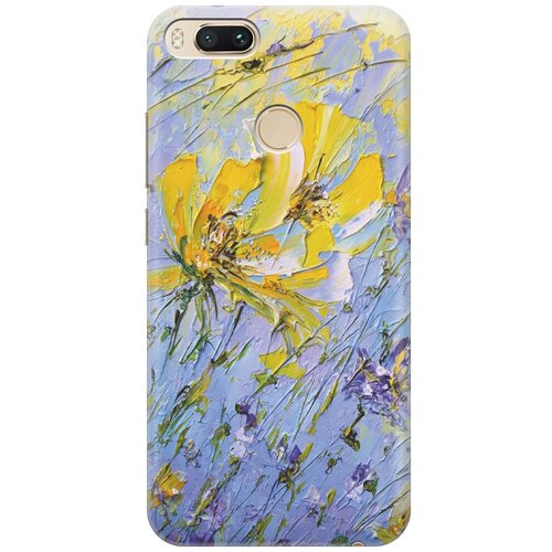 фото Re:paчехол - накладка artcolor для xiaomi mi a1 с принтом "желтое на синем"