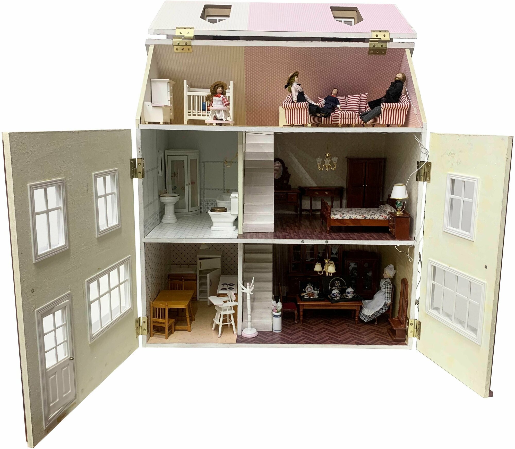 Дом кукольный Оксфорд 0360 с мебелью