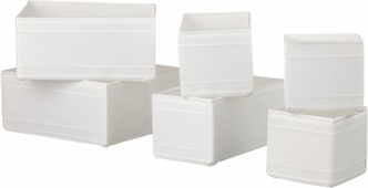 Коробка для хранения, 6 шт., белый, аналог Икея скубб / SKUBB, 28х28х13 см