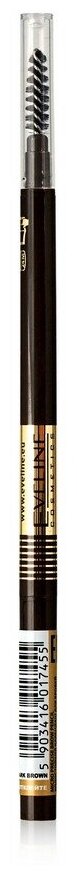 Карандаш для бровей EVELINE MICRO PRECISE BROW PENCIL водостойкий тон 03 dark brown