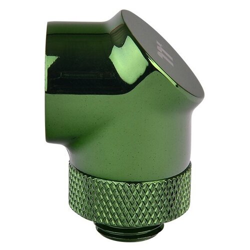 Угловой адаптер Thermaltake Pacific G1/4 90 Degree Adapter, green silver g1 4 thread 45 degree rotary fitting adapter rotating 45 degrees water cooling adaptors
