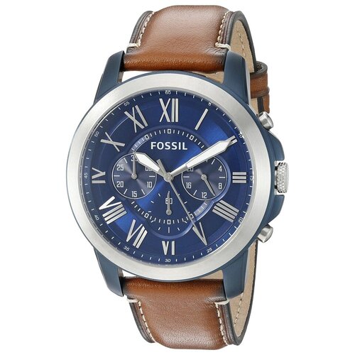 fossil grant fs4735 с хронографом Наручные часы FOSSIL Grant FS5151, коричневый, синий