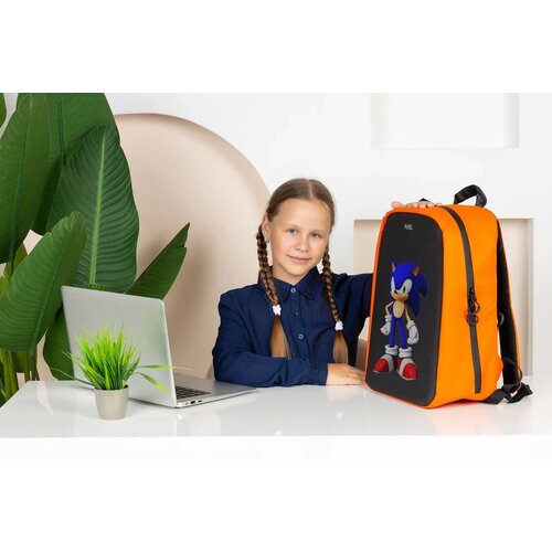 фото Рюкзак школьный умный с led экраном анимацией картинками электронный детский портфель подарок девочке и мальчику pixel