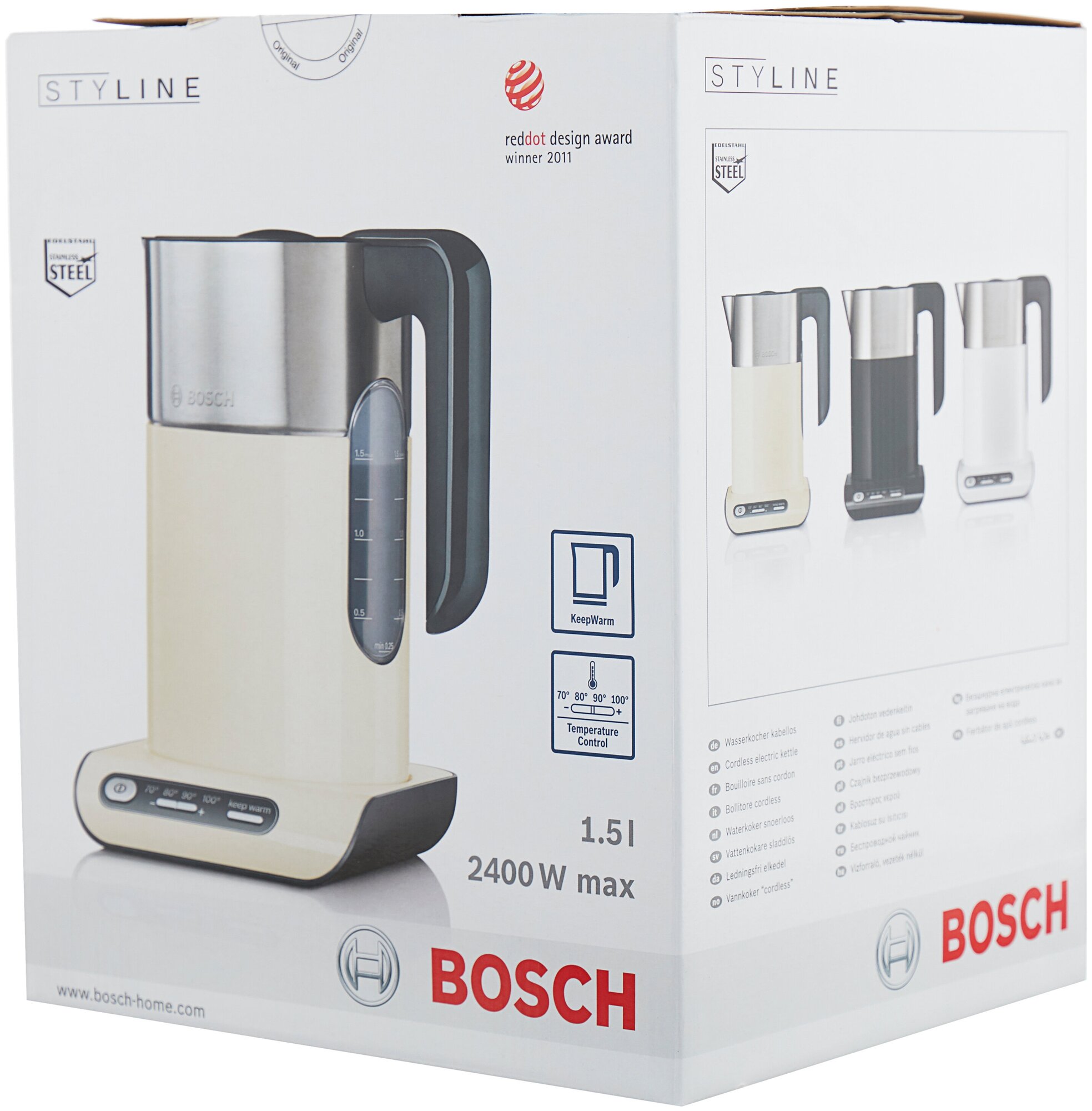 Чайник Bosch TWK8617P, бежевый - фотография № 13