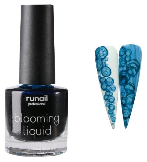 RuNail, Blooming Liquid - краска для акварельной техники (ультрамарин), 7мл