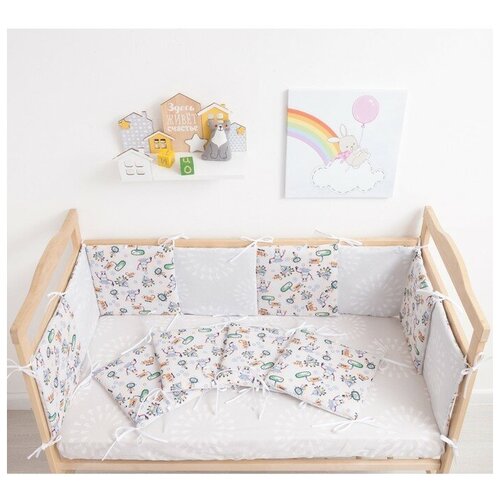 фото Крошка я бортики-подушки роботы серый