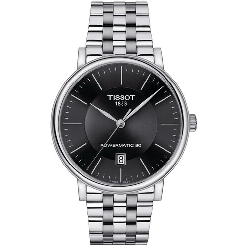 Наручные часы TISSOT T-Classic, серебряный, черный наручные часы tissot t063 t classic tradition t063 210 11 057 00