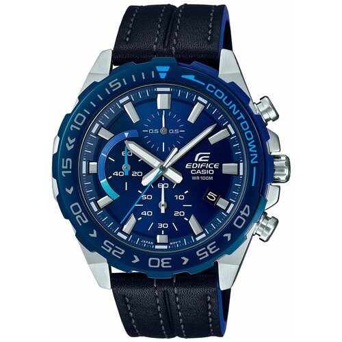 Наручные часы CASIO Edifice, серебряный, синий