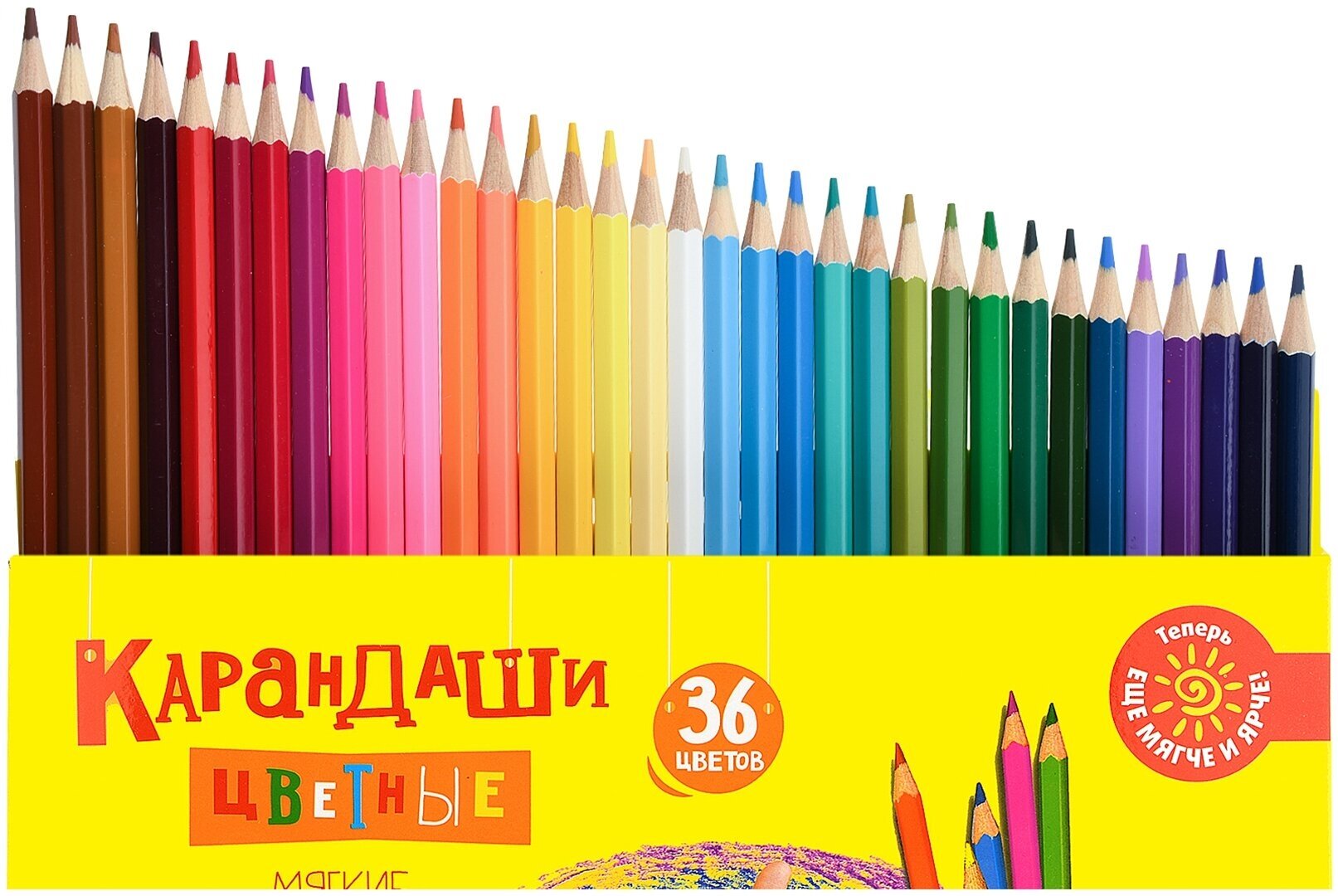 Набор цветных карандашей Каляка-маляка 36 цв. шестигран. корп. дерев. карт. уп.