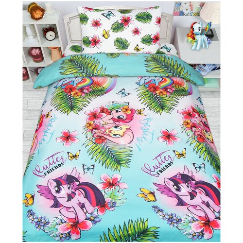 фото Постельное белье 1.5-спальное mona liza mlp тропики, бязь, 1 наволочка 50 х 70 см, разноцветный