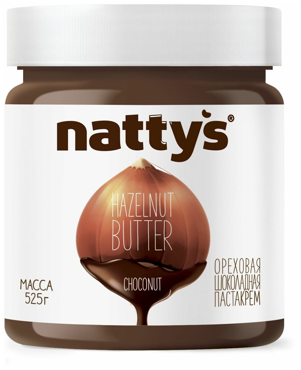 Паста ореховая Nattys® Choconut с какао и мёдом 525 гр