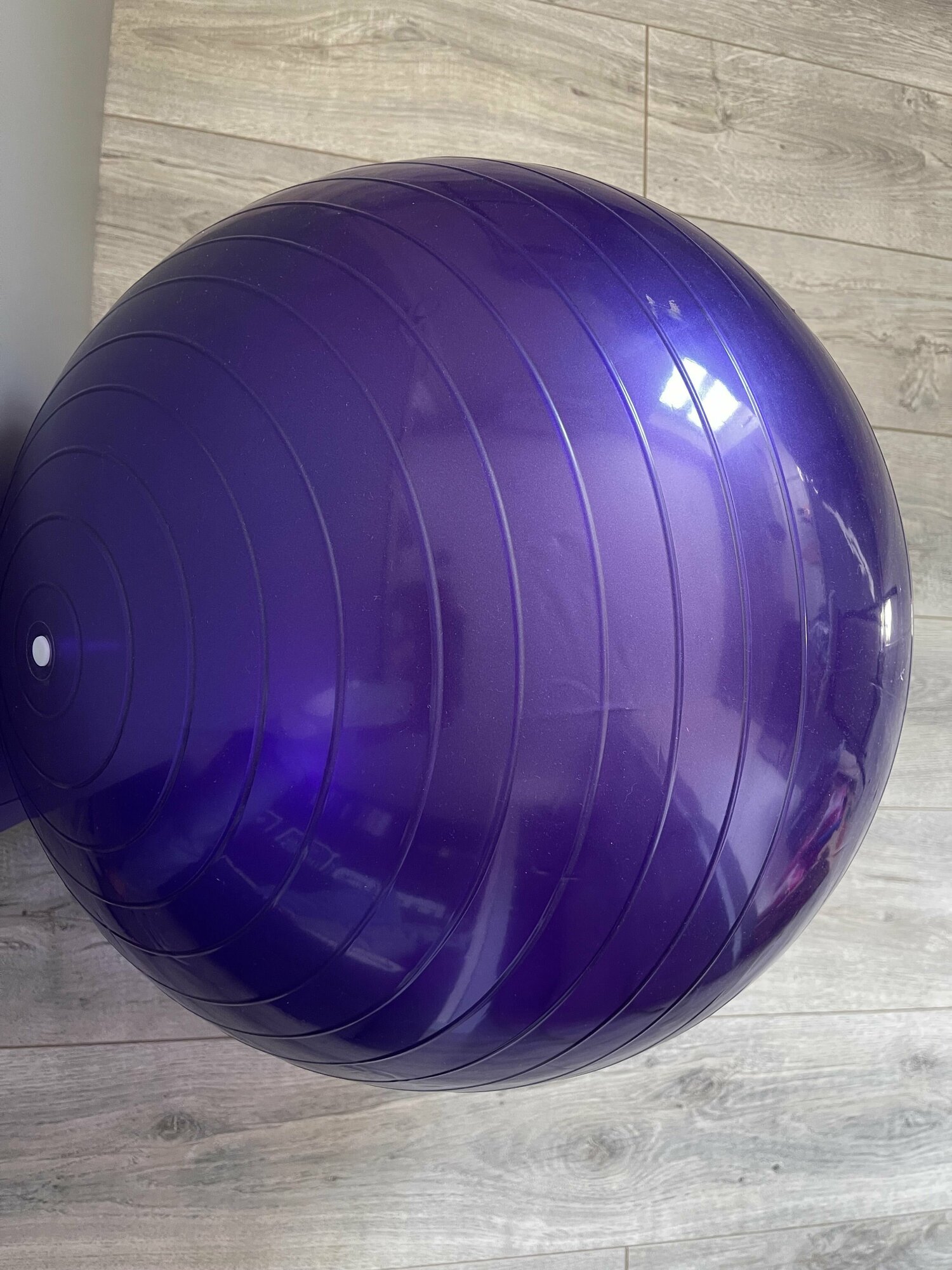 Гимнастический мяч для фитнеса, йоги и пилатеса, надувной мяч для детей и взрослых, фиолетовый, диаметр 55