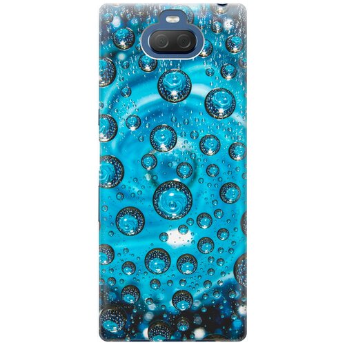 фото Re:pa накладка transparent для sony xperia 10 с принтом "голубые капли"