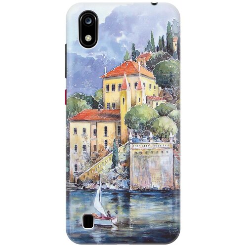 фото Cиликоновый чехол на zte blade a7 2019 / зте блейд а7 2019 с принтом "город у моря" gosso