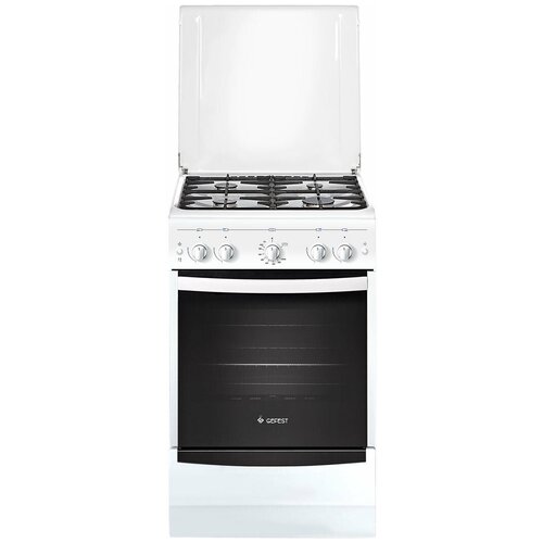 плита комбинированная gorenje gk5b41wh essential белая духовка 62 л 4 газовые конфорки эмал решетки Газовая плита GEFEST 5100-02 0009 (2015), белый