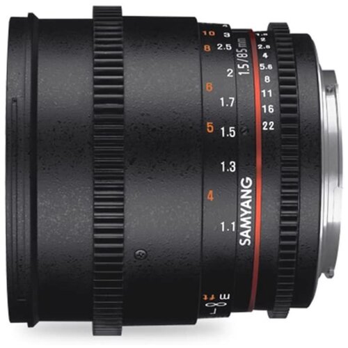 Объектив Samyang 85mm T1.5 VDSLR MK2 Canon RF, черный