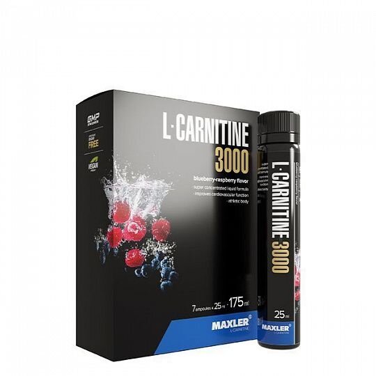 Maxler L-Carnitine 3000 - 7 амп 25 мл (Maxler) Черника-малина