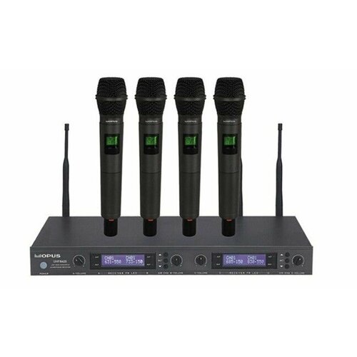 Радиосистема Opus UHF 8420HH с 4 микрофонами в алюминиевом кейсе радиосистема opus uhf 8420hh с 4 микрофонами в алюминиевом кейсе