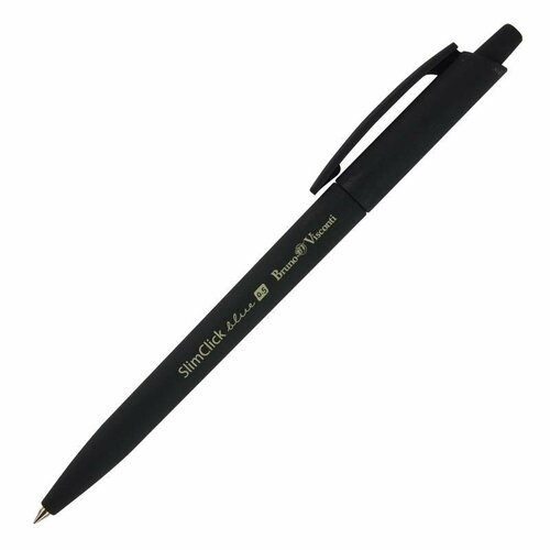Ручка шариковая автоматическая Bruno Visconti SlimClick Black (0.4мм, синий цвет чернил, корпус черный) (20-0073)