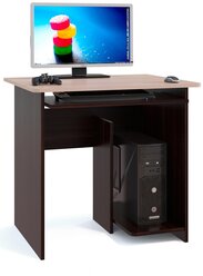 Стол компьютерный 21.1, цвет венге/белёный дуб, ШхГхВ 80х60х74 см.