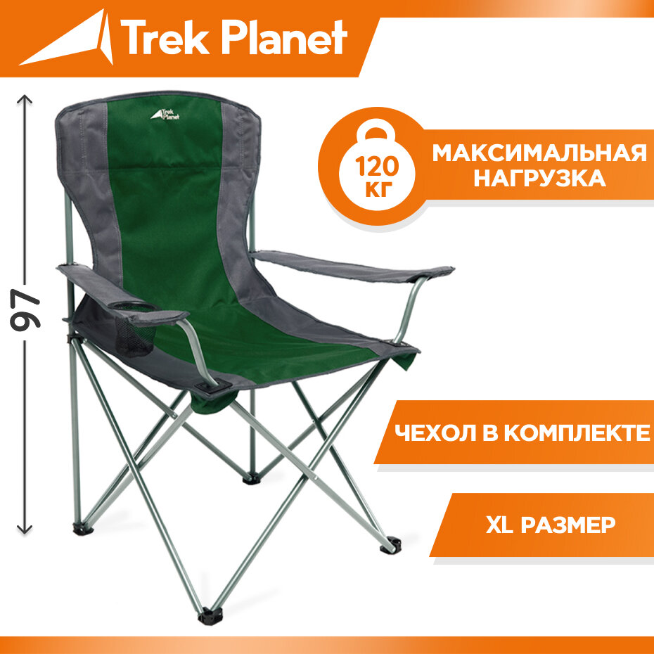 Кресло складное TREK PLANET Picnic XL Olive, кемпинговое, 58х57х97см