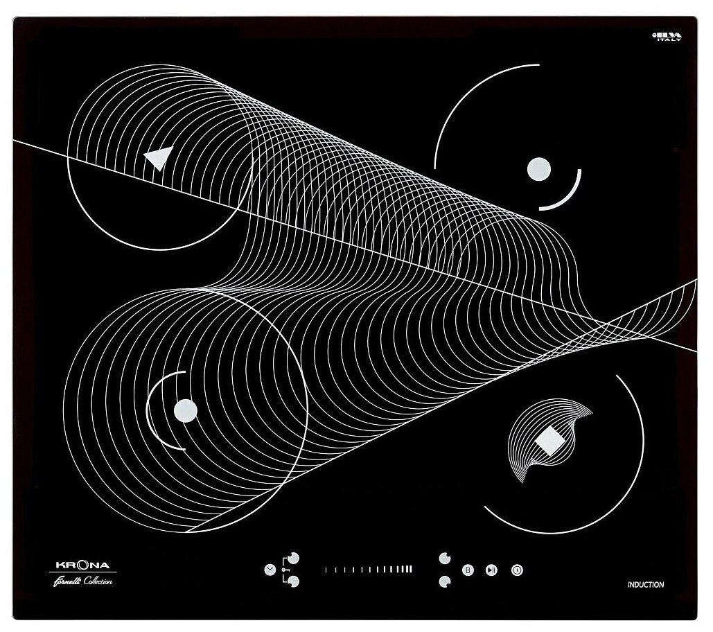 Поверхность индукционная KRONA MERIDIANA 60 BL черный - фотография № 1