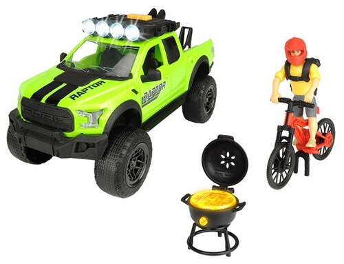 Набор техники Dickie Toys Playlife Bike Trail (3835003) 1:24, 25 см, зеленый/красный