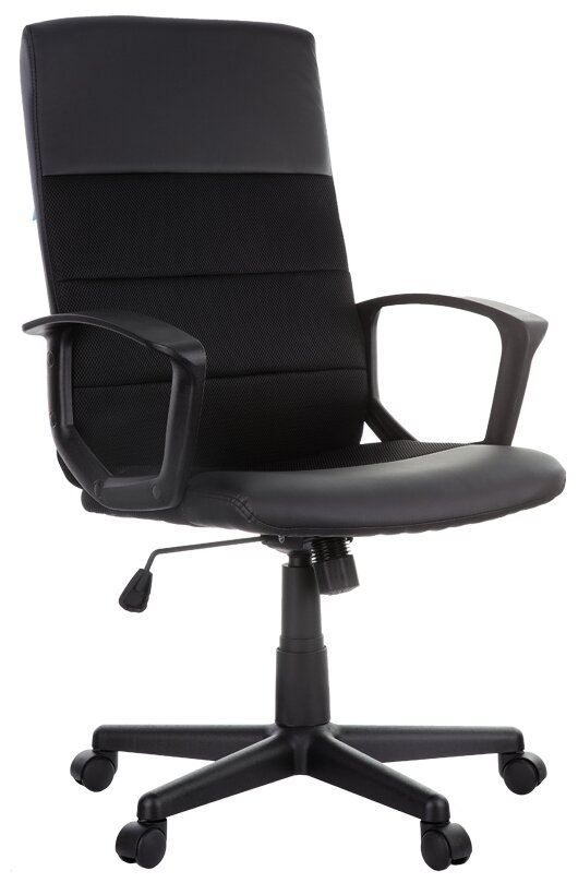 Кресло руководителя Helmi HL-E26 "Segment", экокожа/ткань черная .
