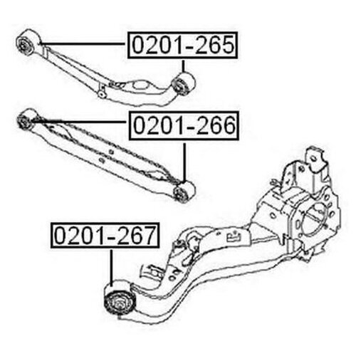 фото Сайлентблок рычага подвески asva 0201-265 для nissan qashqai i, rogue, x-trail