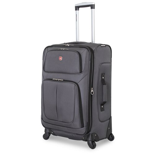 фото Чемодан swissgear sion, серый, полиэстер 750x750d добби, 41x26x70 см, 56 л