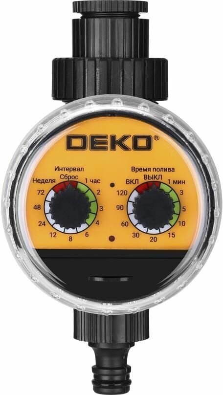 Электронный таймер для полива DEKO DKIT04 с шаровым механизмом 065-0957 - фотография № 1