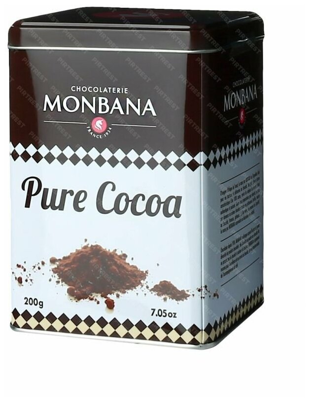 Какао Monbana 100% Металлическая банка 200 грамм