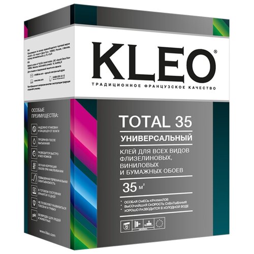 Клей для стеклообоев и стеклохолстов KLEO TOTAL Универсальный 6.5 л 0.25 кг клей для стеклообоев и стеклохолстов oscar сухой 0 4 кг