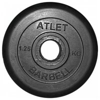 Диск MB Barbell MB-AtletB31 1.25 кг черный
