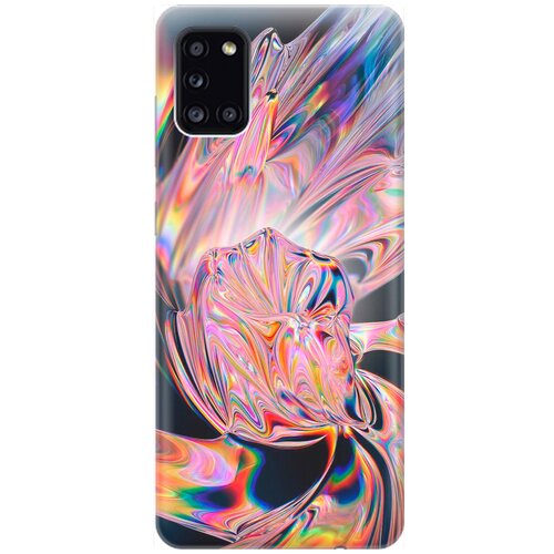 фото Силиконовый чехол на samsung galaxy a31 / самсунг а31 с принтом "стеклянная абстракция" gosso
