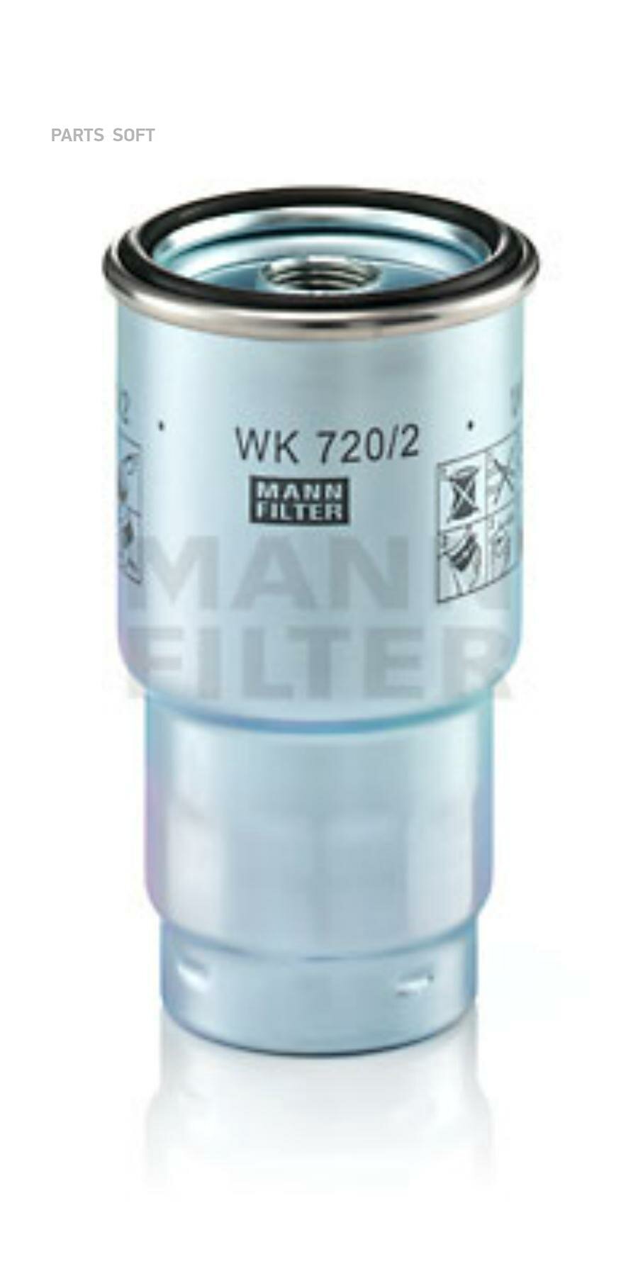 MANN-FILTER WK720/2X фильтр топл MAZ 323/6/626/MPV/PREMACY/TOY AVENSIS/COROLLA/YARIS 1.4D/2.0D-4D/DI/2.2D-CAT/2.4D 97-