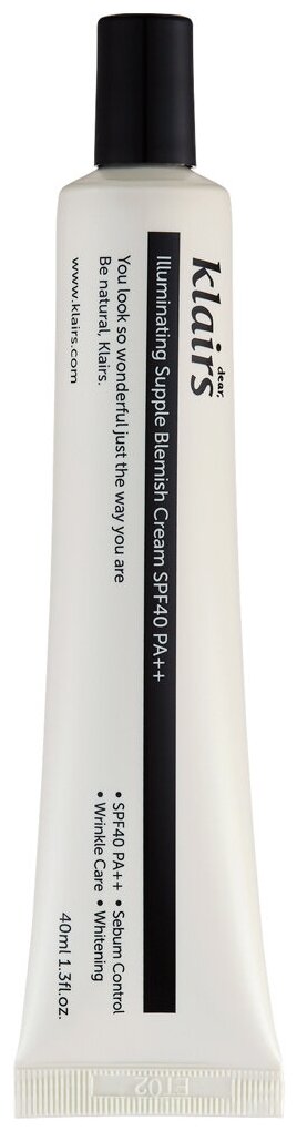 Klairs BB крем Illuminating Supple Blemish Cream, SPF 40, 40 мл/60 г, оттенок: светло-бежевый