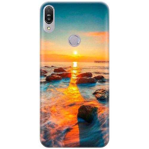 фото Силиконовый чехол на asus zenfone max pro m1 (zb602kl) / асус зенфон макс про м1 с принтом "закат на побережье" re:pa