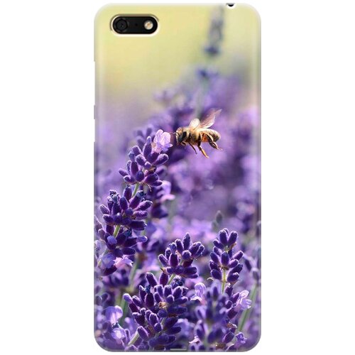 фото Re:pa накладка transparent для huawei y5 prime (2018) / y5 (2018) / honor 7a / 7s с принтом "пчела и цветок"