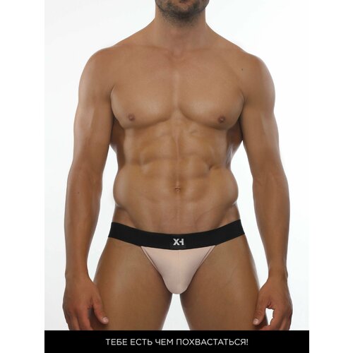фото Трусы хвастун, размер l, бежевый, черный