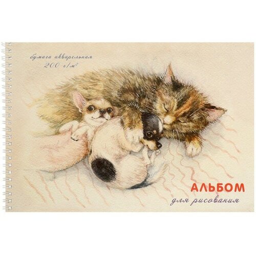 Альбом для рисования А4, 20 листов на гребне 