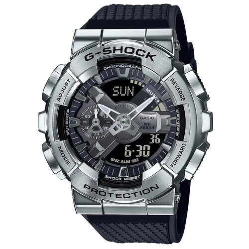 Наручные часы CASIO G-Shock GM-110-1A, черный, серебряный наручные часы casio g shock gm 110 1a серебряный черный