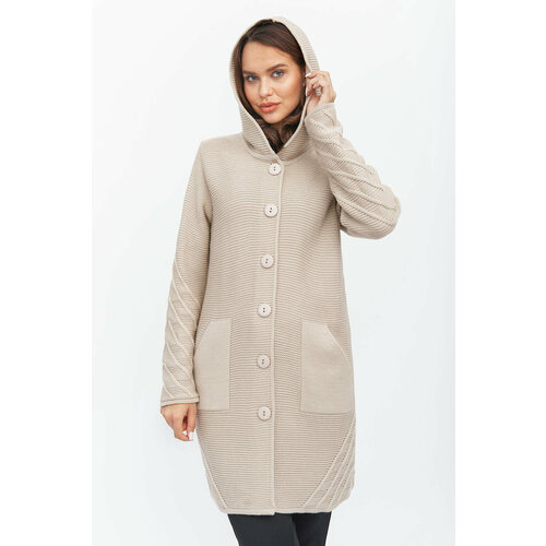 Кардиган Злата Стиль, размер 56, бежевый