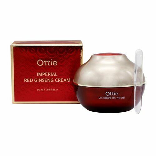 Крем с экстрактом слизи улитки и красного женьшеня Ottie Imperial Red Ginseng Snail Cream 50ml