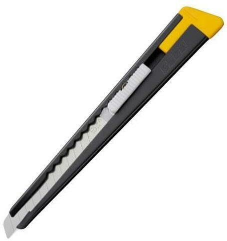 Канцелярский нож OLFA OL-180-BLACK нерж. сталь серебристый 0.9см