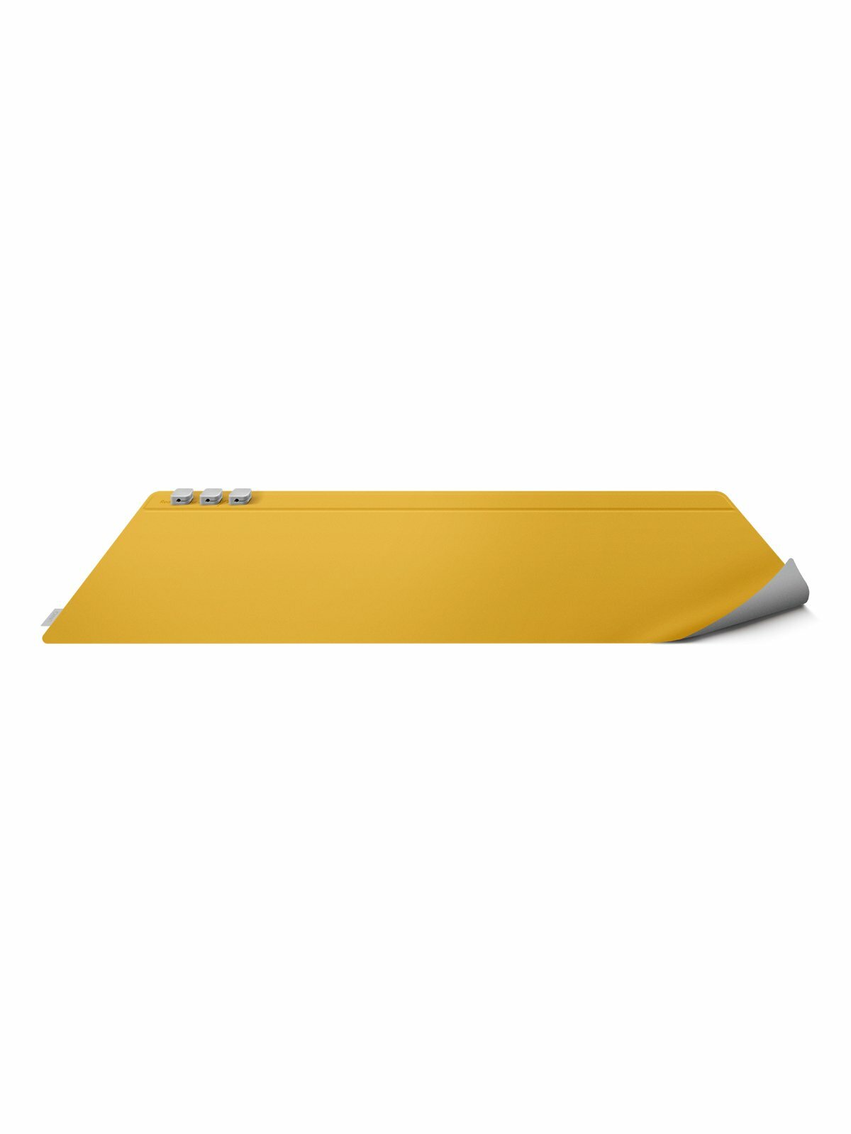 Uniq коврик для мыши органайзер пространтстваHagen reversible Desk Mat + 3 POD Mag buttons Canary Yellow/Chalk Grey